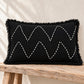 Arabica Black Zigzag Cotton Pillow