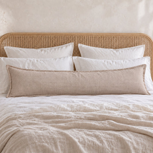 Kalea Natural Linen Lumbar Pillow Cover