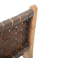Gatlin Solid Teak Wood and Leather Woven Dining Chair