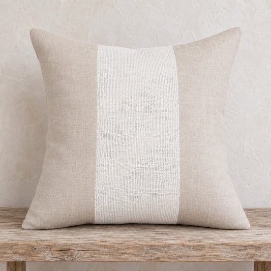 Lily Cotton & Linen Pillow – Cream
