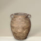 terracota rustic handmade pot with textured and handle