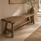 Maeve Solid Wood Rustic Bench – 78.7” Handmade Natural Seating
