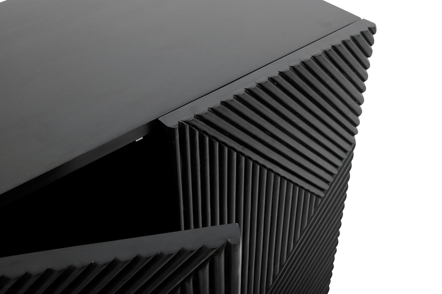 Osceola Cabinet 2 Doors Black Solid Wood