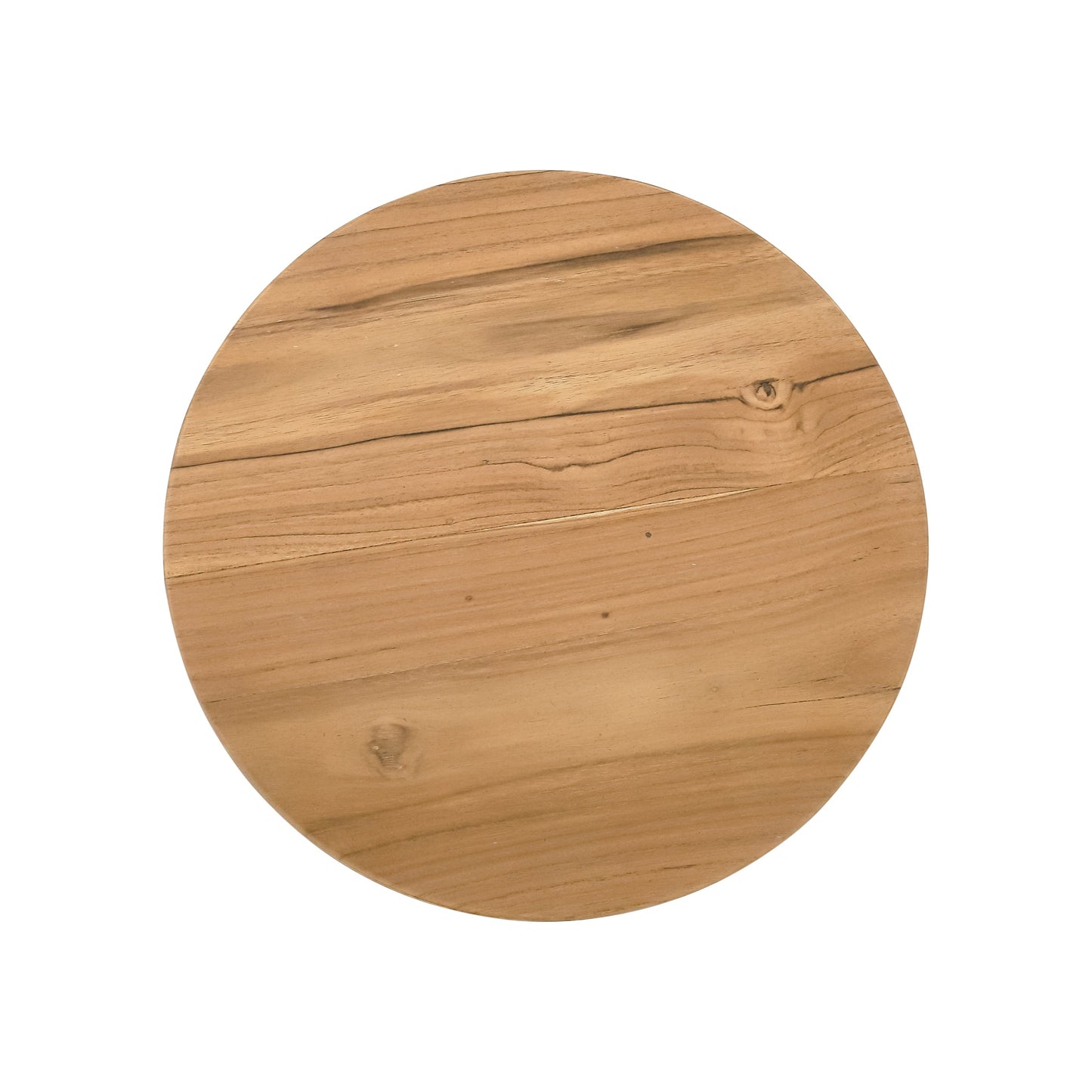 Lima Black and Natural Solid Wood Side Table