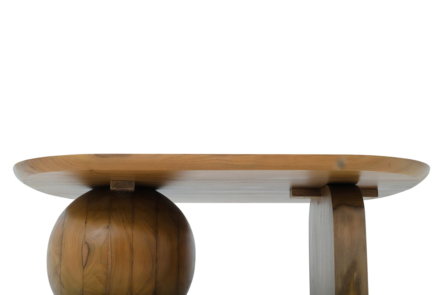 Keyes Solid Teak Wood Coffee Table Round Leg
