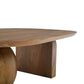 Keyes Solid Teak Wood Coffee Table Round Leg
