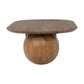 Keyes Solid Teak Wood Coffee Table Round Leg