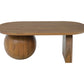 Keyes Solid Teak Wood Coffee Table Round Leg