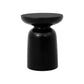 Lima Black and Natural Solid Wood Side Table