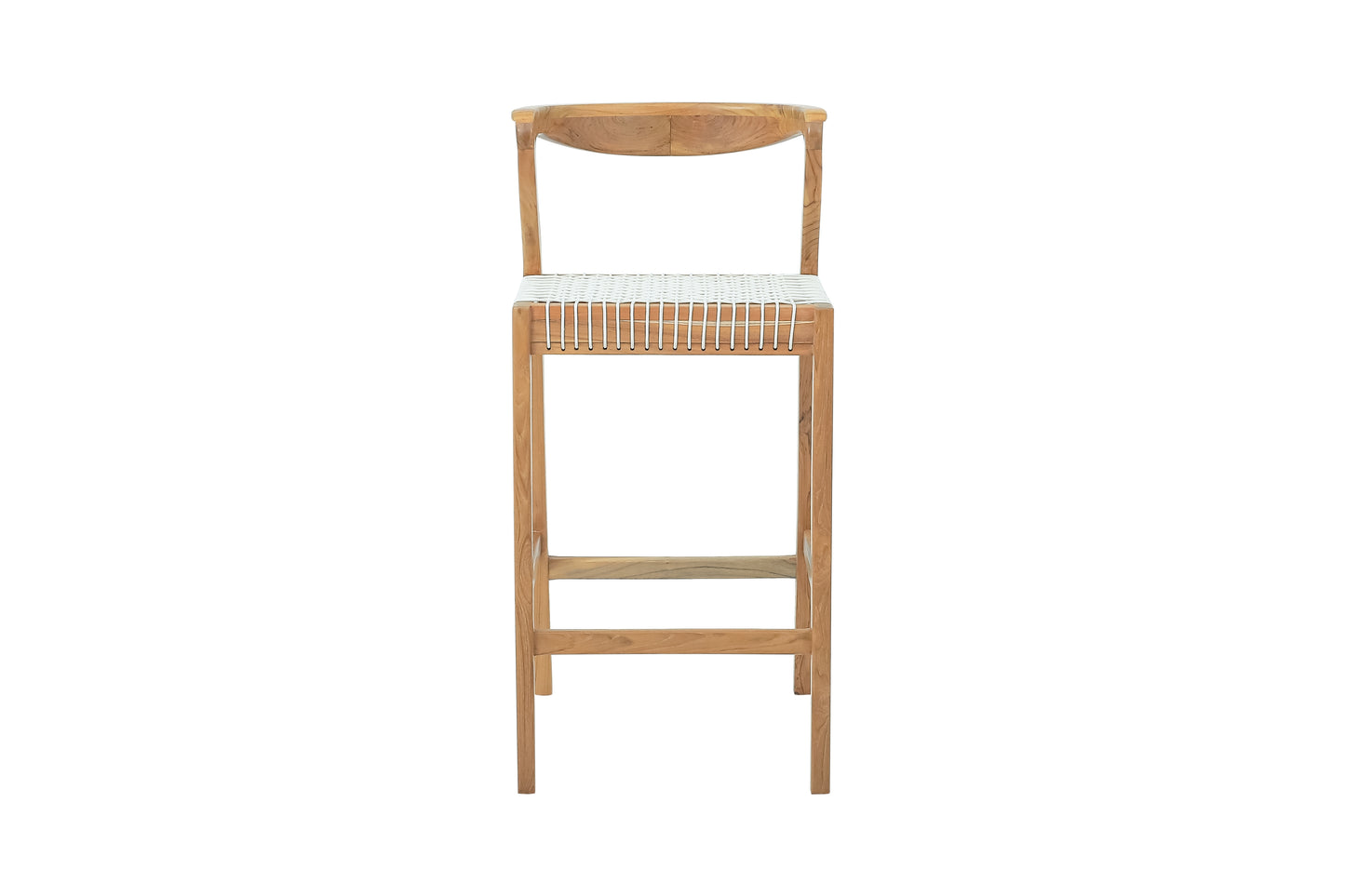 Alexa Bar Chair Solid Teak Wood and Woven Seat