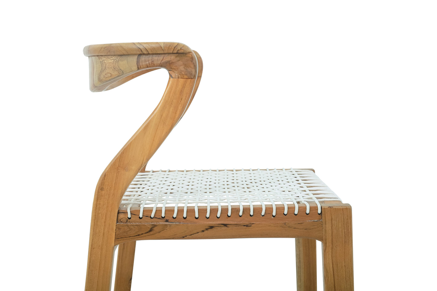 Alexa Bar Chair Solid Teak Wood and Woven Seat