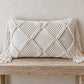 Paloma Handmade Cotton Macrame Lumbar Pillow Cover – Natural